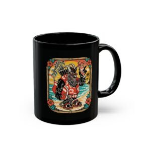 Krampus Island – Black 11oz or 15oz Mug – Naughty Never Looked So Chill