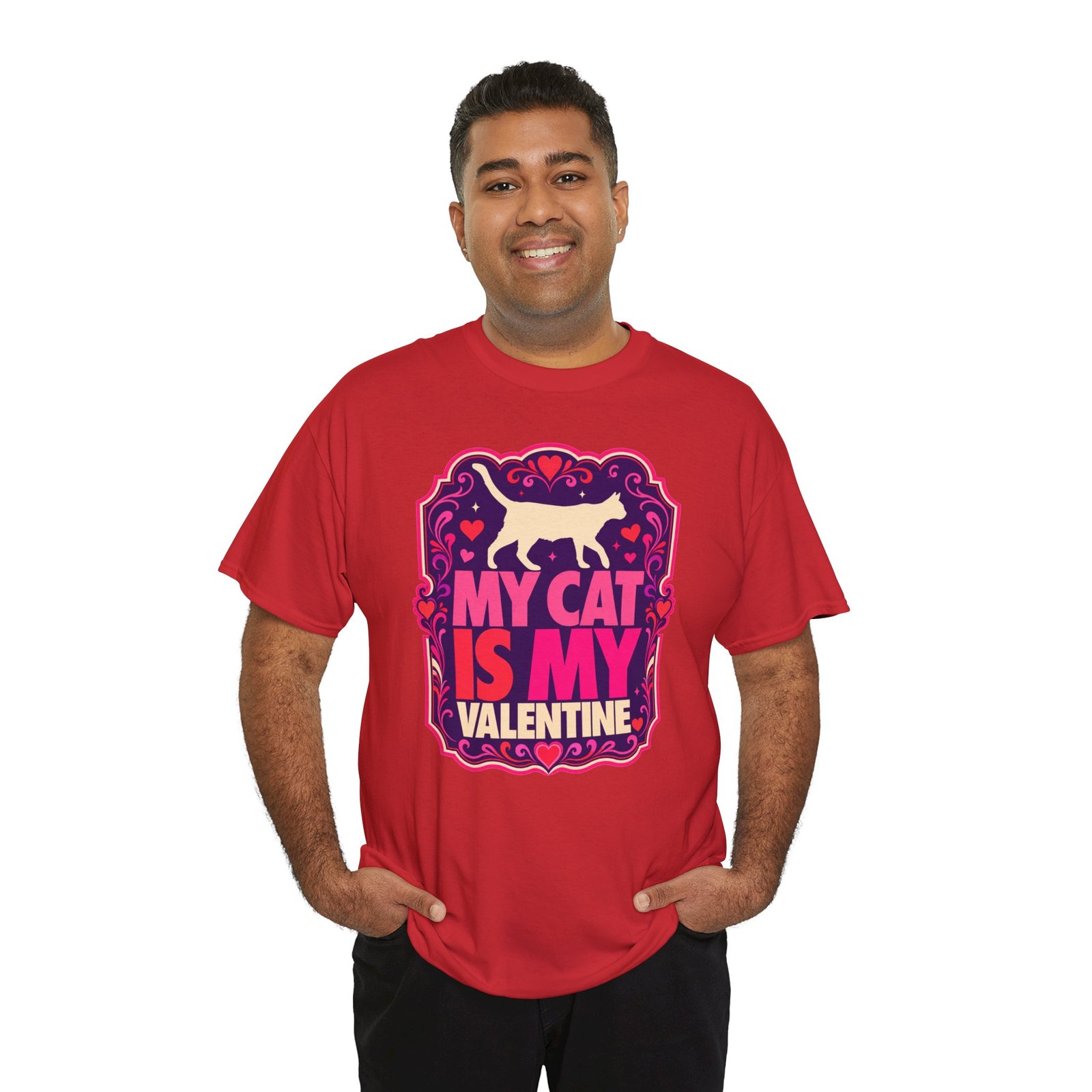 My Cat Is My Valentine - Unisex T-Shirt – True Love Has Whiskers - Image 5
