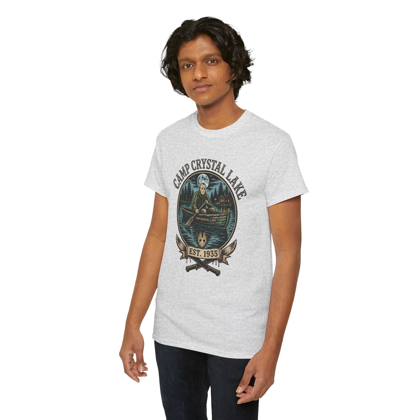 Camp Crystal Lake - Unisex T-Shirt – Friday the 13th Jason Voorhees Horror - Image 7
