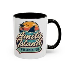Amity Island Welcomes You – Color Accent Mug – Coffee With a Bite - Image 5