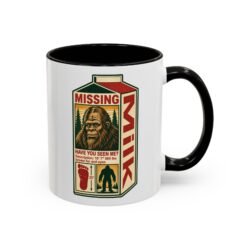 Missing Bigfoot – Color Accent 11oz or 15oz Mug – Have You Seen This Sasquatch? - Image 3