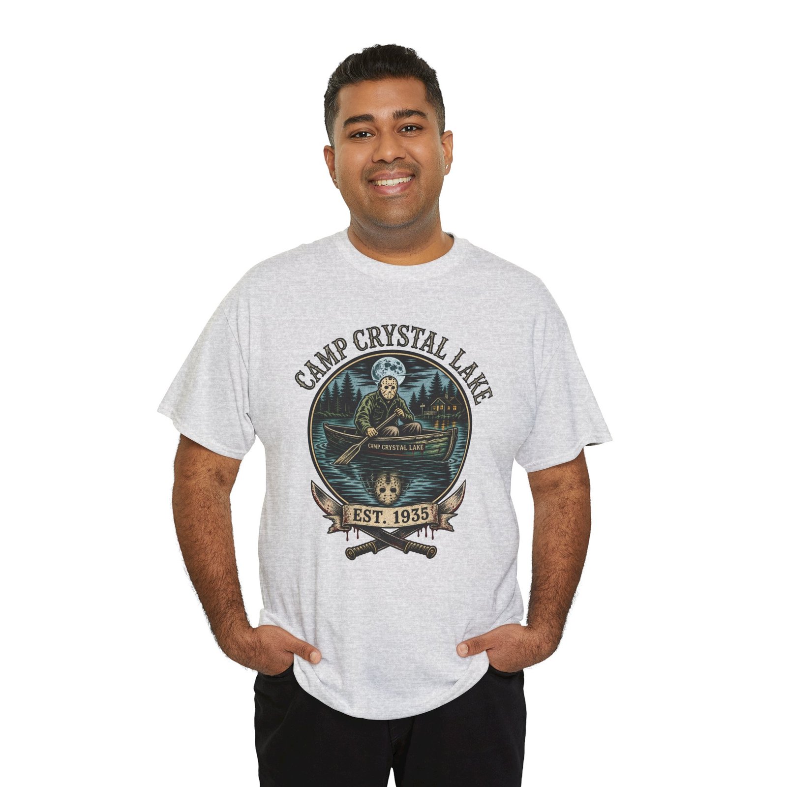 Camp Crystal Lake - Unisex T-Shirt – Friday the 13th Jason Voorhees Horror - Image 9