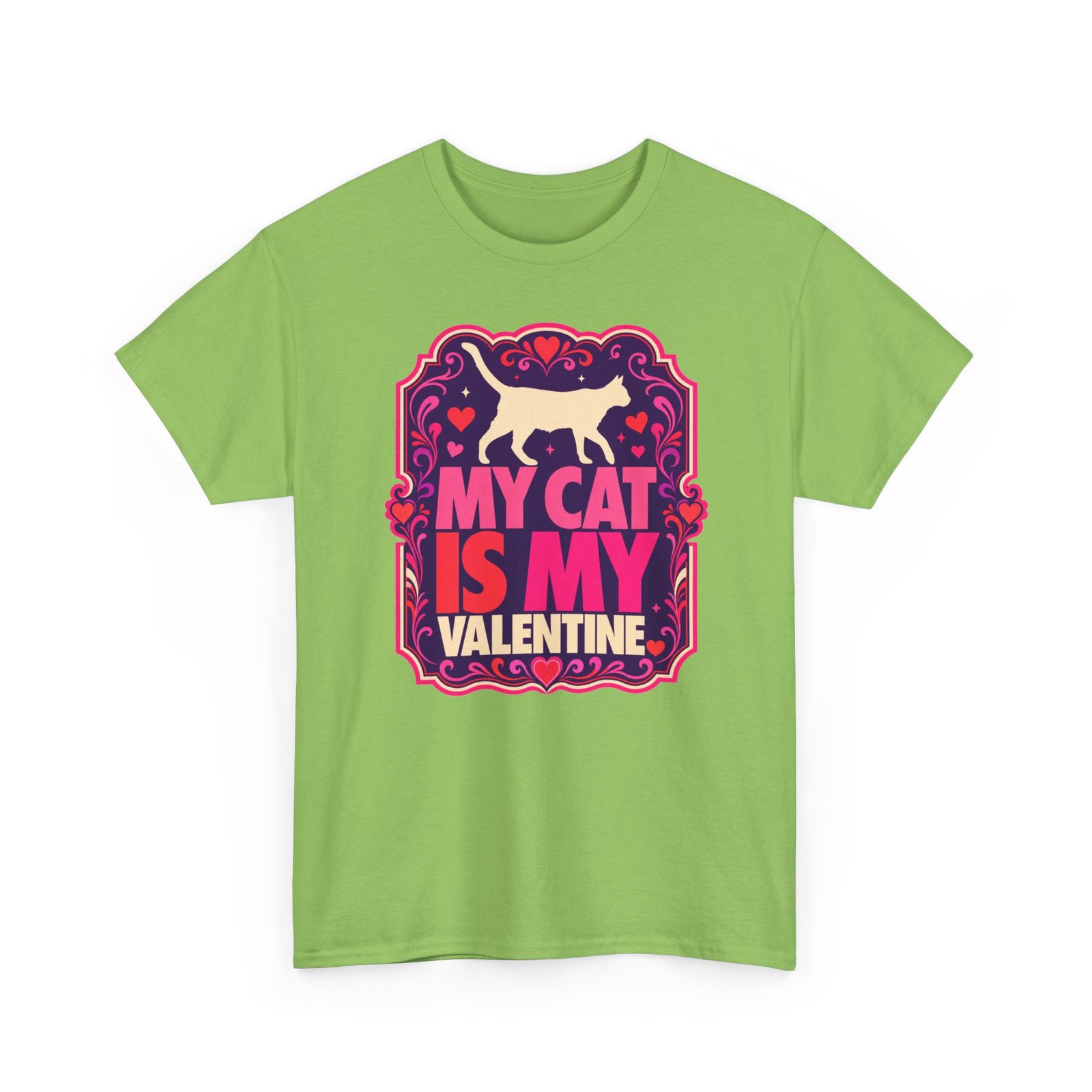 My Cat Is My Valentine - Unisex T-Shirt – True Love Has Whiskers - Image 13