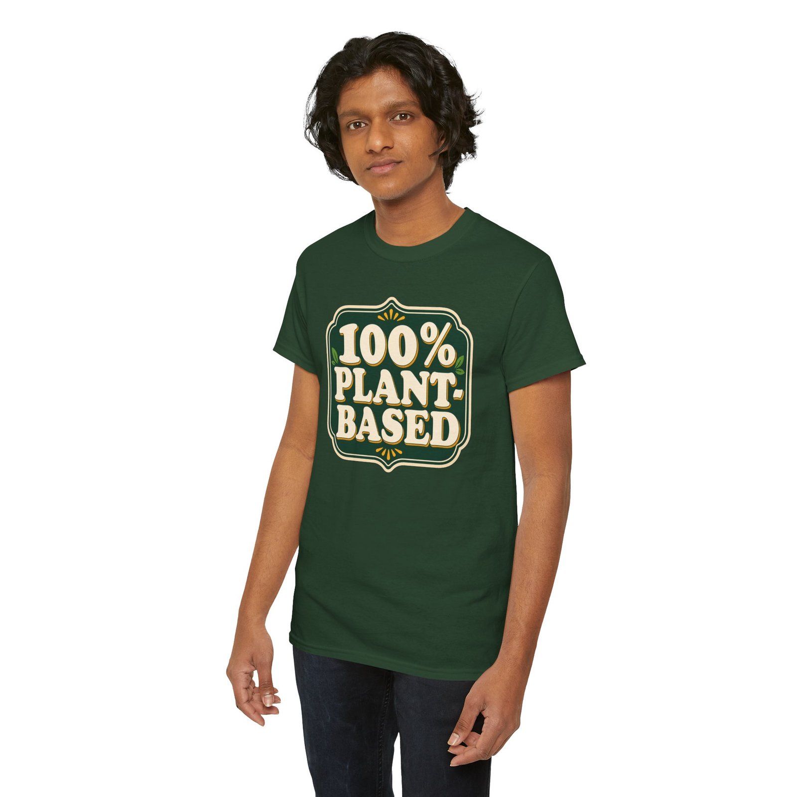 100% Plant Based - Unisex T-Shirt – Funny Vegan, Vegetarian and Plant Lover - Image 7