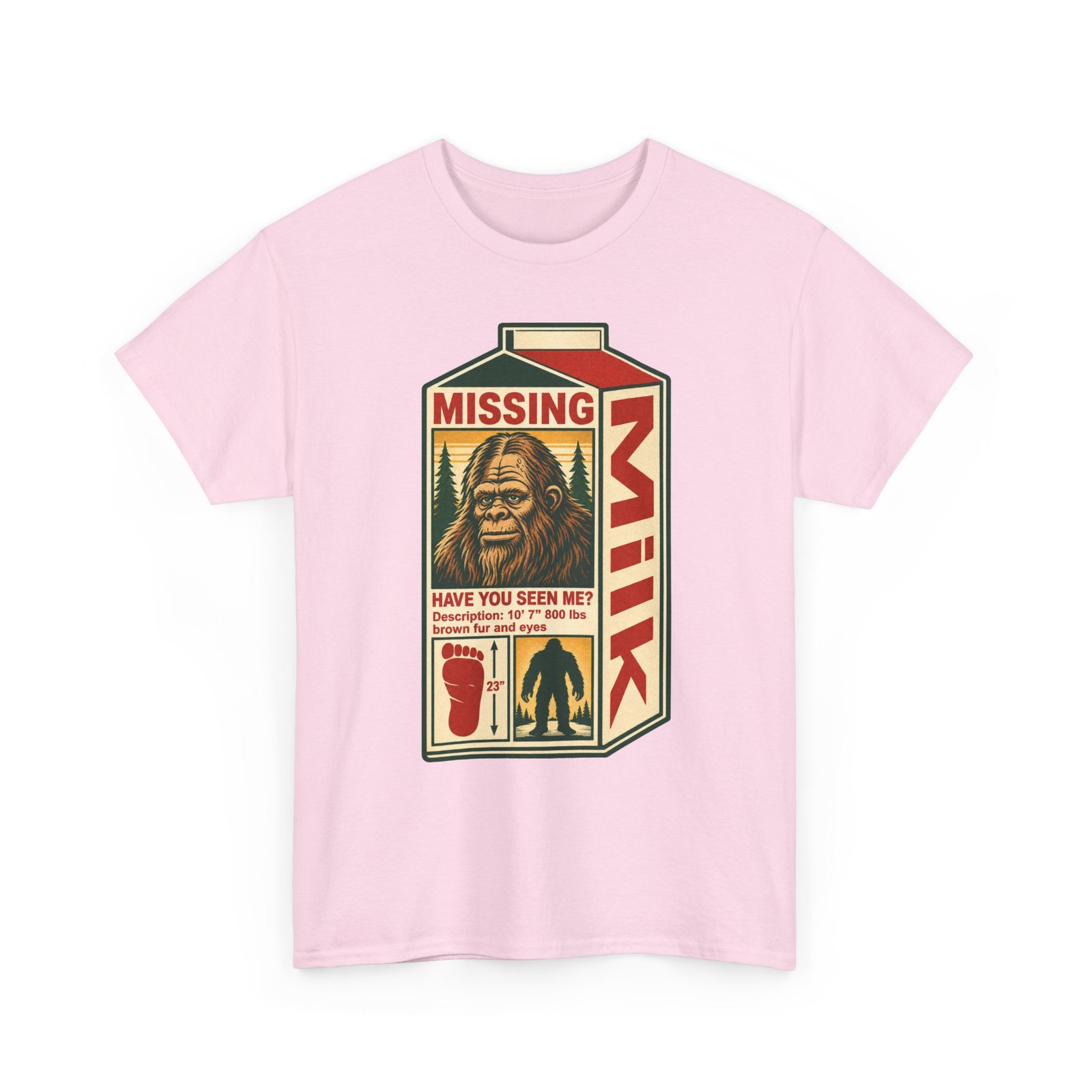 Missing Bigfoot – Unisex T-Shirt – Have You Seen This Sasquatch? - Image 15