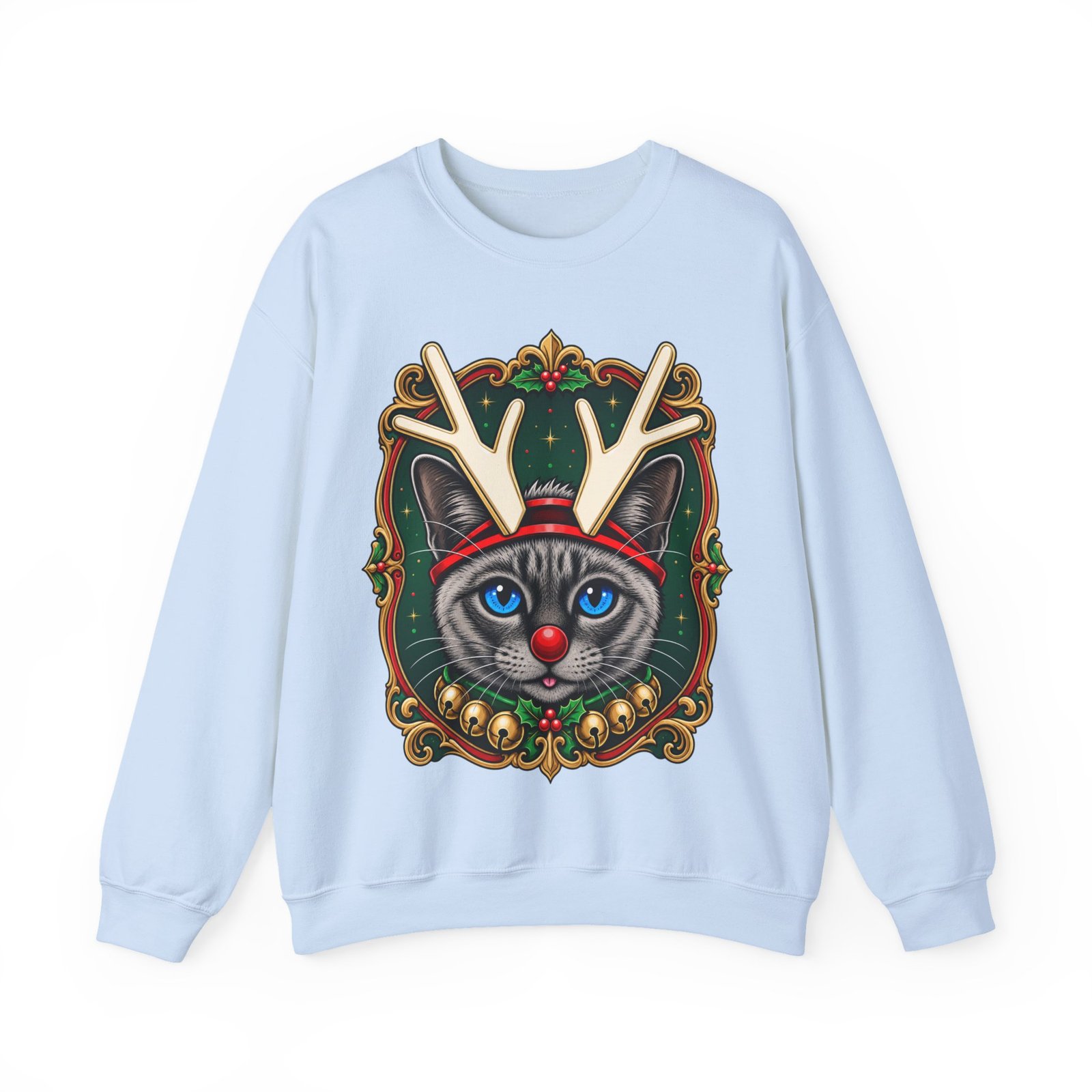 Rudolph Catmas Unisex Sweatshirt – Feline Festive, Reindeer Ready - Image 13