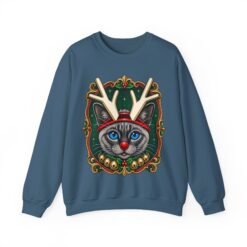 Rudolph Catmas Unisex Sweatshirt – Feline Festive, Reindeer Ready - Image 17