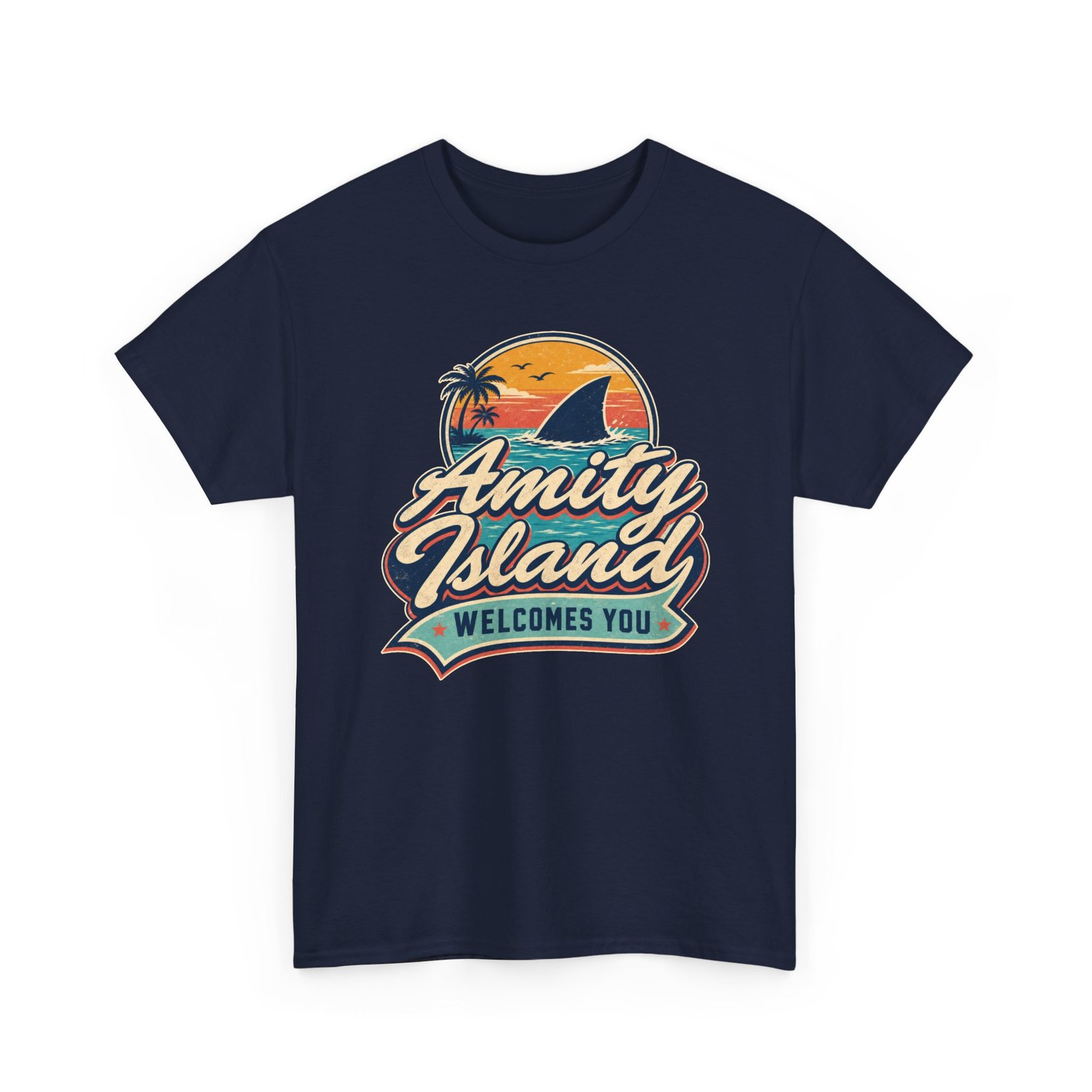 Amity Island Welcomes You – Unisex T-Shirt – Beaches Open, Probably - Image 18