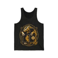 House of Badger – Unisex Jersey Tank Top – Wizarding School Pride - Image 6
