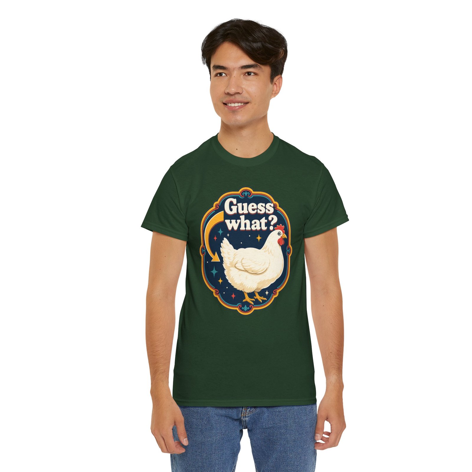 Guess What? Chicken Butt – Unisex T-Shirt – Classic Chicken Punchline - Image 12