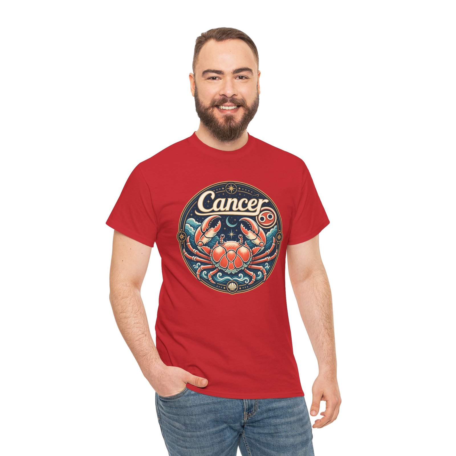 Cancer Zodiac - Unisex T-Shirt - Cosmic Crab Vibes - Image 3