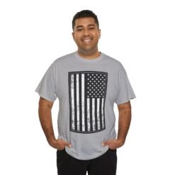 Distressed U.S. Flag – Unisex T-Shirt – Bold, Classic, American - Image 10