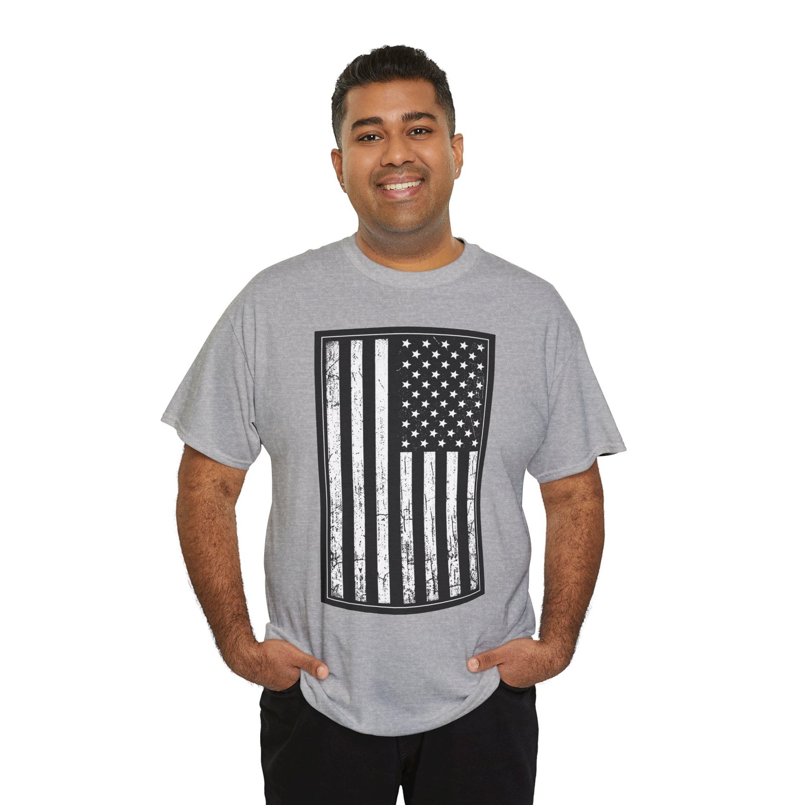 Distressed U.S. Flag – Unisex T-Shirt – Bold, Classic, American - Image 10