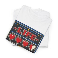 Alternative view of LIFE Hearts - Unisex T-Shirt – 8-Bit Health