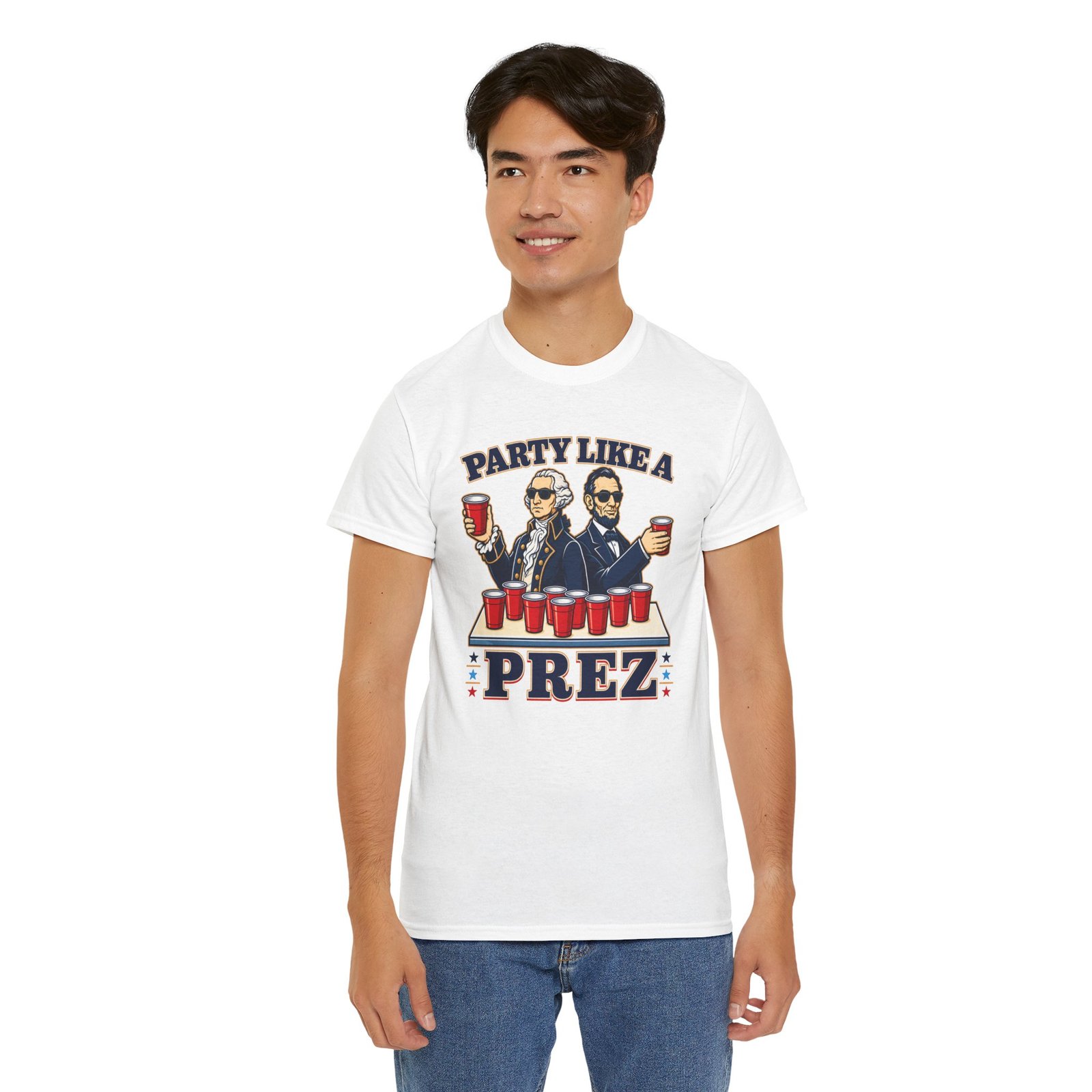 Party Like a Prez – Unisex T-Shirt – Founding Fathers Gone Wild - Image 6