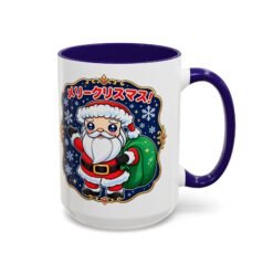 Kawaii Santa - Color Accent Mug – メリークリスマス with Every Sip - Image 15