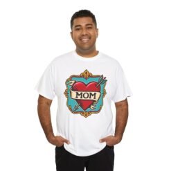 Retro Mom Heart - Unisex T-Shirt – Classic Ink, Eternal Love - Image 6