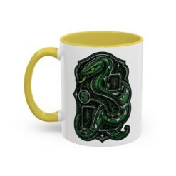 House of Snake – Accent Color Mug – Wizarding School Ambition in Every Sip - Image 4