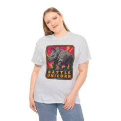 Battle Unicorn - Unisex T-Shirt – Funny Rhino - Fantasy Animal - Image 6