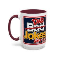 Dad Jokes – Color Accent Mug – Get It? You Will. - Image 18