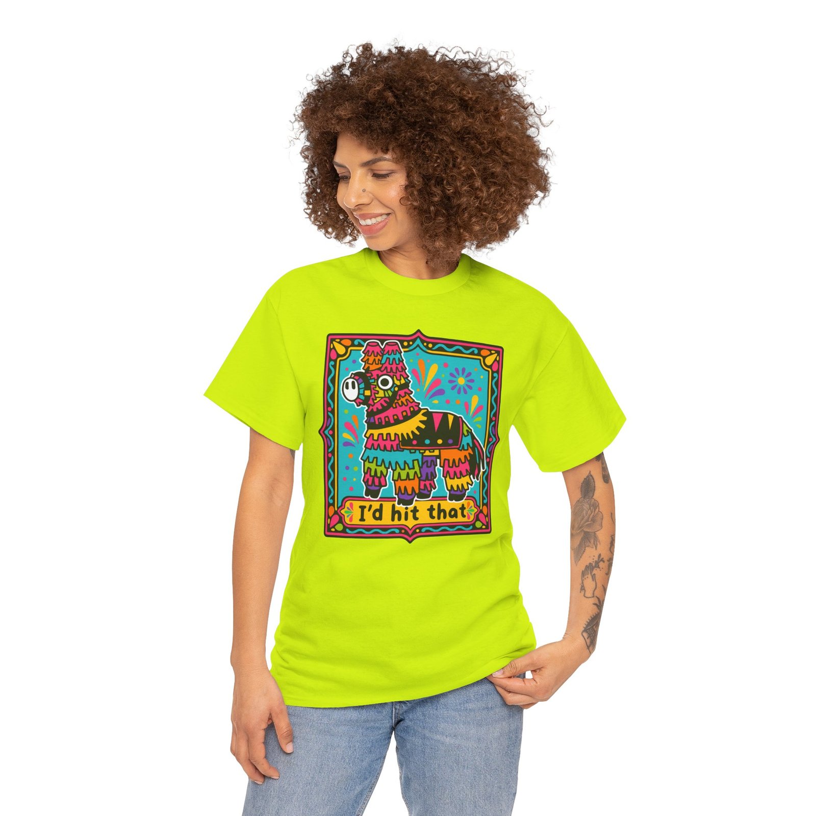 I’d Hit That – Unisex Funny Llama Piñata T-Shirt - Image 5