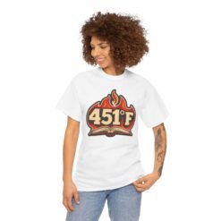 Alternative view of 451° F - Unisex T-Shirt – Where Knowledge Meets Fire