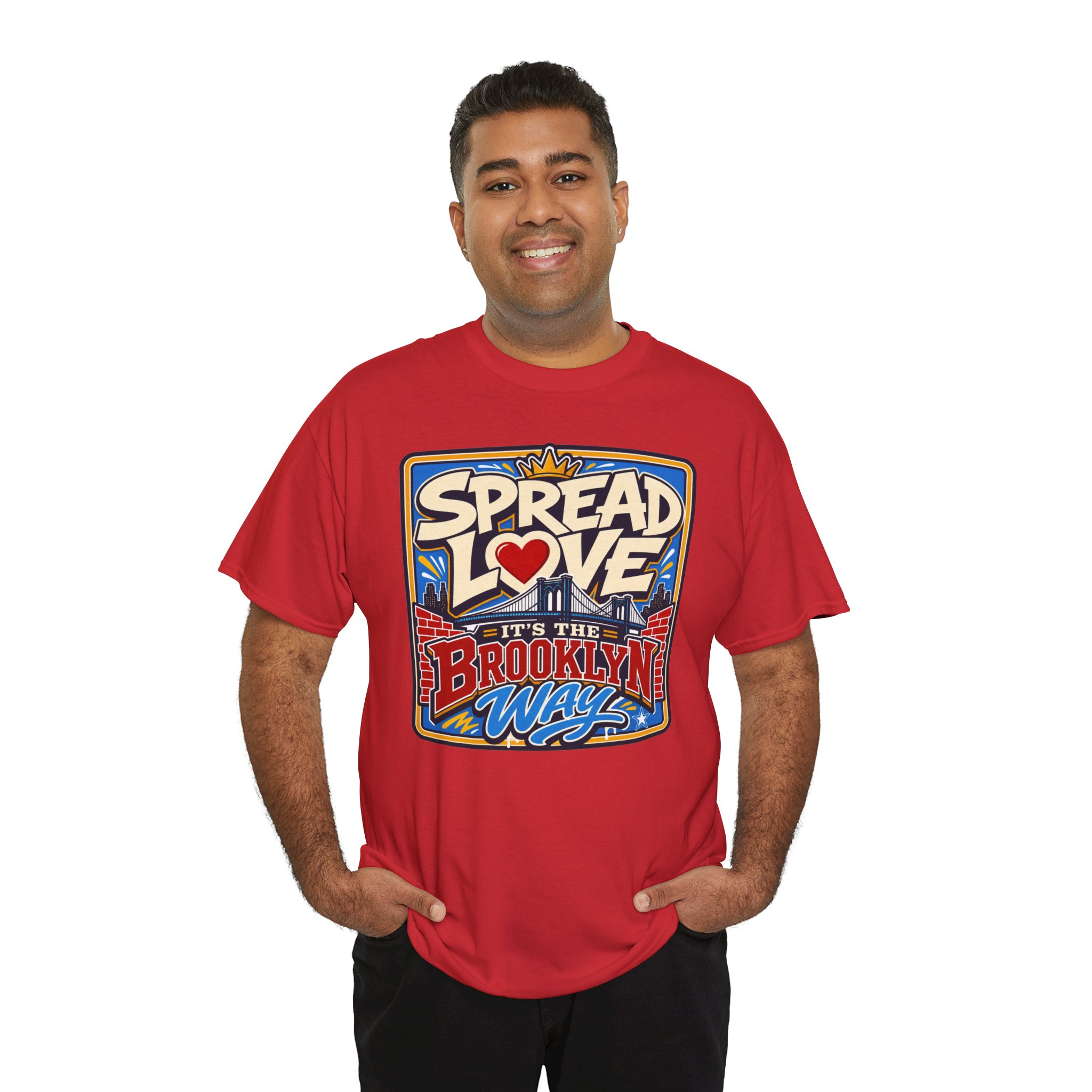 Spread the Love the Brooklyn Way – Unisex T-Shirt – Brooklyn Street Art Style - Image 6
