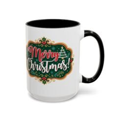 Merry Christmas - Color Accent Mug – Sip the Season in Style - Image 9