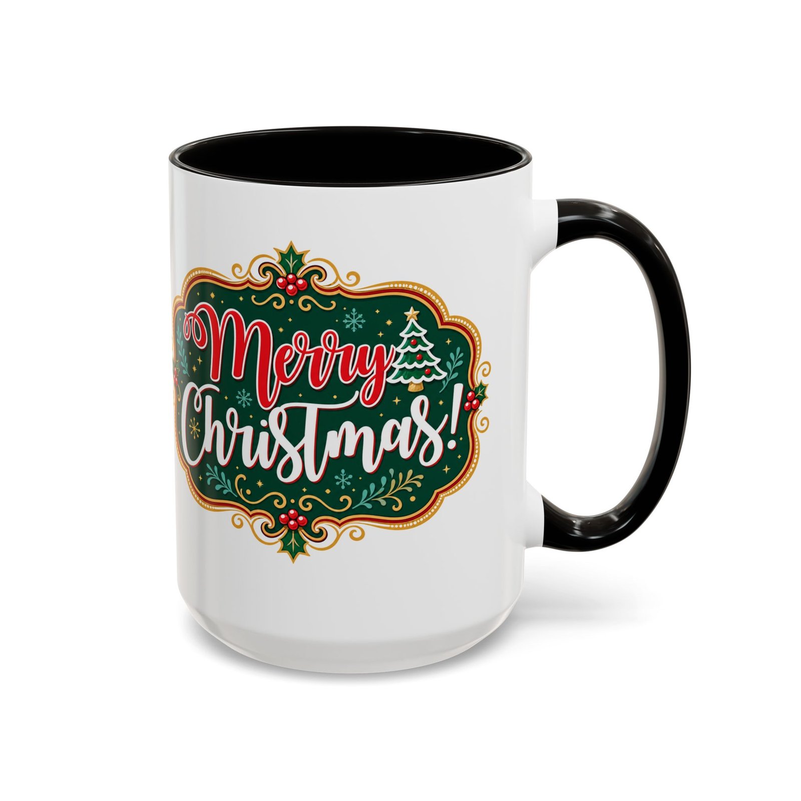 Merry Christmas - Color Accent Mug – Sip the Season in Style - Image 9