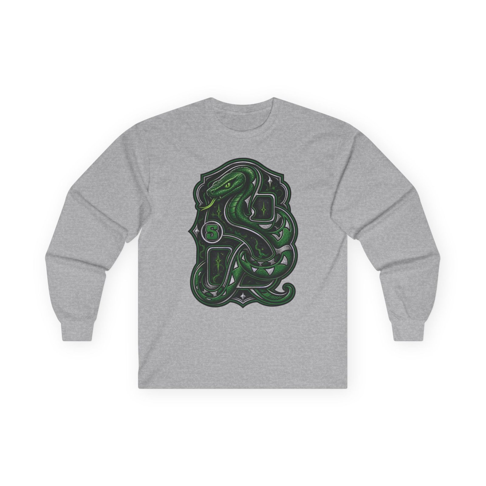 House of Snake – Ultra Cotton Long Sleeve T-Shirt – Wizarding School Ambition with a Clever Edge