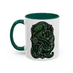 House of Snake – Accent Color Mug – Wizarding School Ambition in Every Sip - Image 10