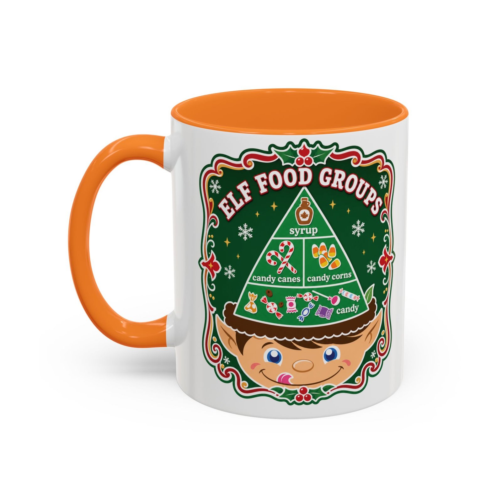 Elf Food Groups – Color Accent Mug – Sweet Sips, North Pole Style - Image 10