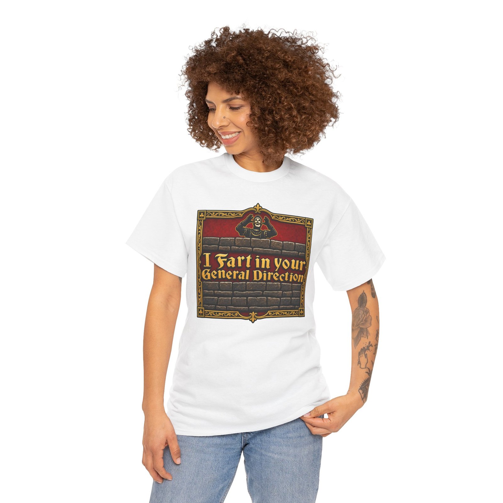I Fart in Your General Direction - Unisex T-Shirt – Monty Python French Taunter Tee - Image 4