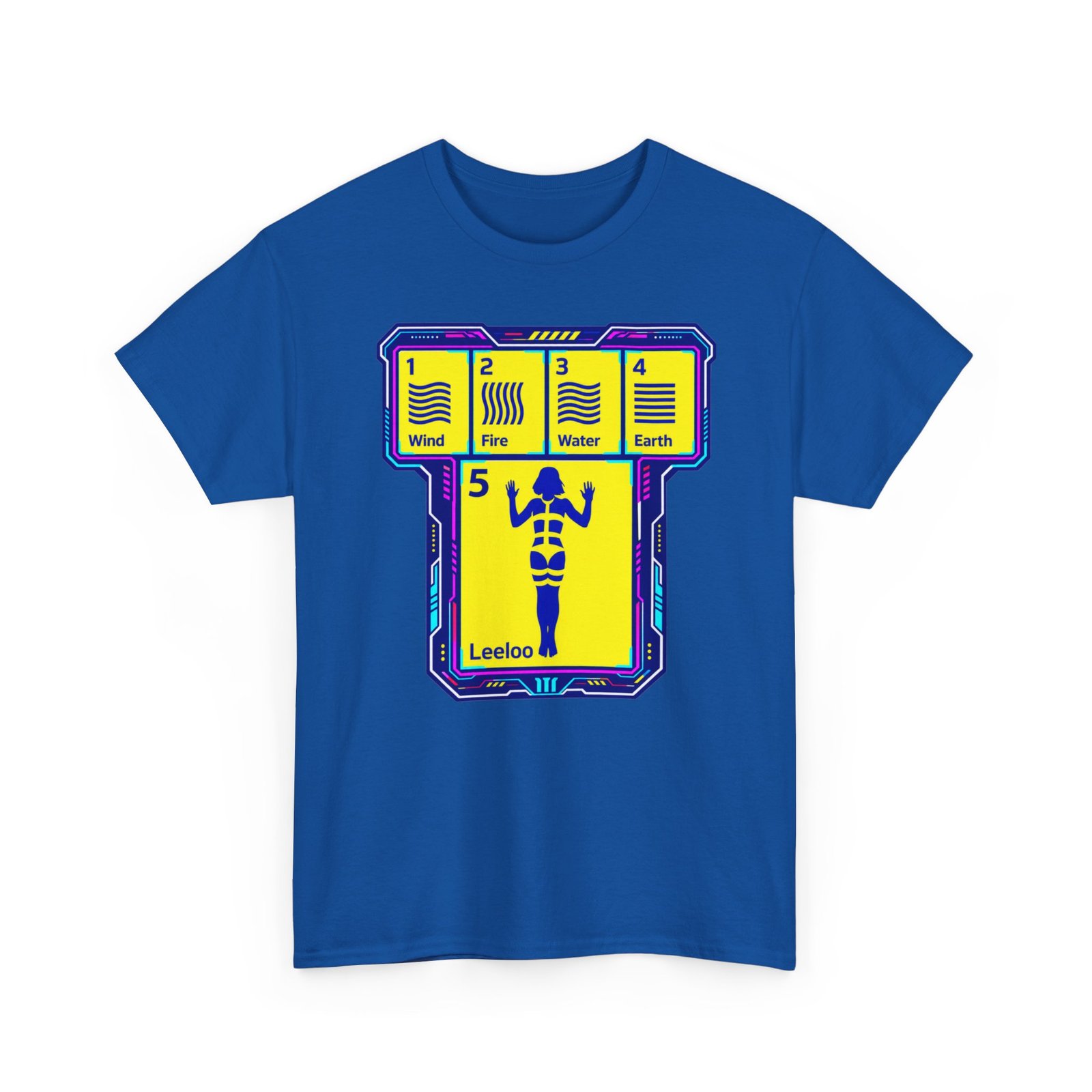 Fifth Element Chart - Unisex T-Shirt – Wind, Water, Fire, Earth... and Leeloo - Image 17