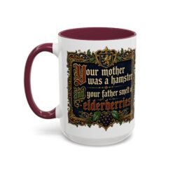 Your Mother Was a Hamster - Color Accent Mug – Monty Python Holy Grail Humor - Image 18