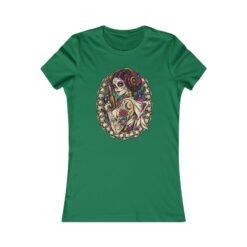 Sugar Skull Princess - Women’s T-Shirt – Floral Tattoo Art - Cosmic Royalty - Image 8