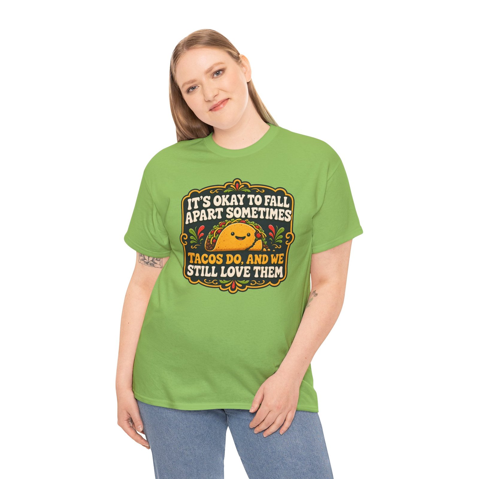It's Okay to Fall Apart Sometimes - Unisex T-Shirt – Cute Taco - Inspirational - Image 6