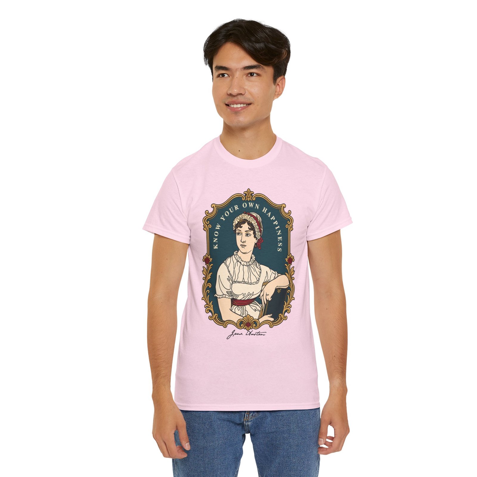 Jane Austen “Know Your Own Happiness” - Unisex T-Shirt – Timeless Wisdom - Image 7