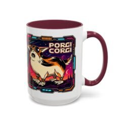 Porgi Corgi Color Accent Mug – Sip with Galactic Cuteness - Image 37