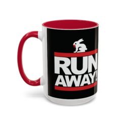 Run Away! Killer Rabbit – Color Accent Mug – Monty Python – Retro Hip-Hop Style - Image 18