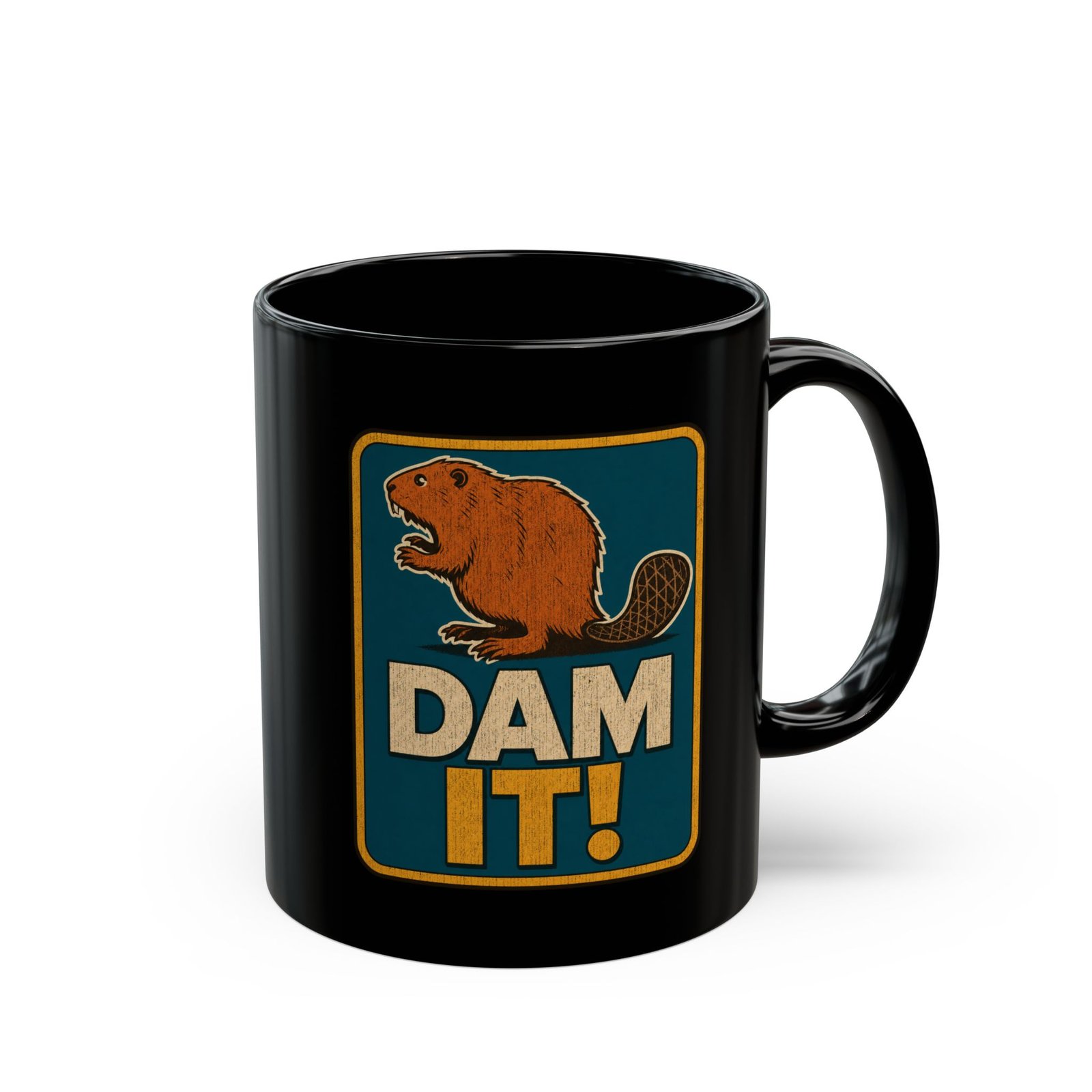 Dam It! - Black Mug – Sip Happens, Laugh Anyway