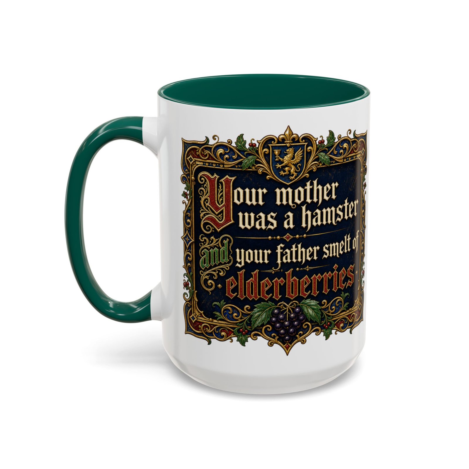Your Mother Was a Hamster - Color Accent Mug – Monty Python Holy Grail Humor - Image 16