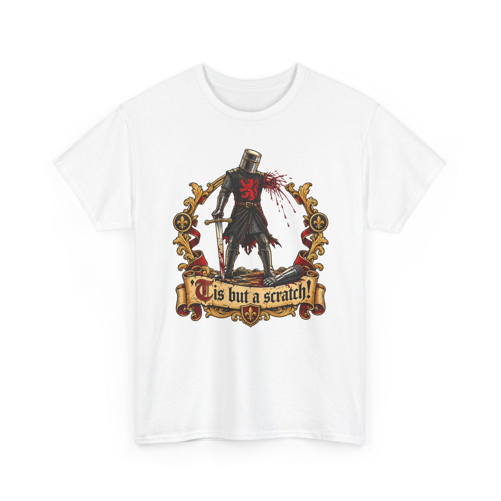 'Tis But A Scratch - Unisex T-Shirt – Funny Monty Python and the Holy Grail - Black Knight