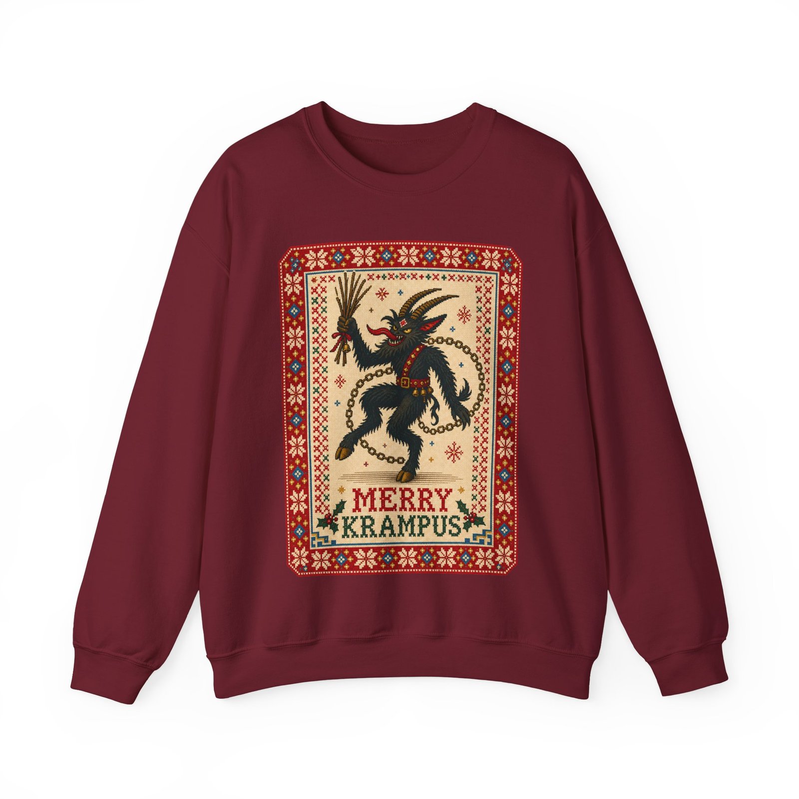 Merry Krampus - Unisex Sweatshirt – Cozy, Creepy, Claus's Worst Nightmare - Image 24