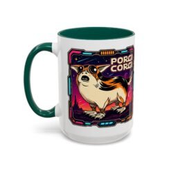 Porgi Corgi Color Accent Mug – Sip with Galactic Cuteness - Image 32