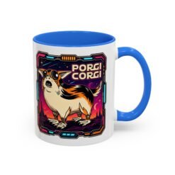 Porgi Corgi Color Accent Mug – Sip with Galactic Cuteness - Image 5