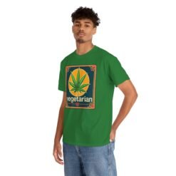 Vegetarian - Unisex T-Shirt – Funny Marijuana Leaf - Cannabis Lovers - Image 5