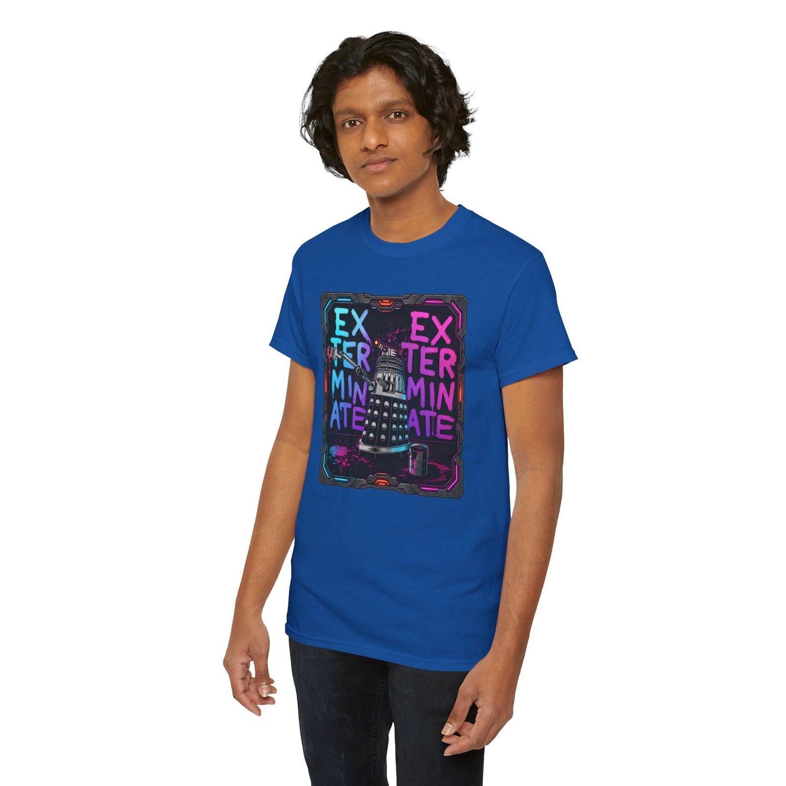 Exterminate! - Unisex T-Shirt – Retro Sci-Fi - Robot Graffiti Art - Image 19