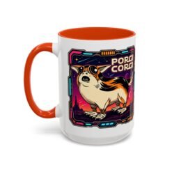 Porgi Corgi Color Accent Mug – Sip with Galactic Cuteness - Image 40