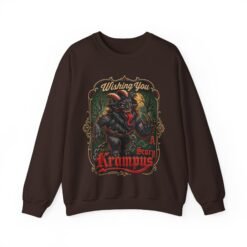 Wishing You a Scary Krampus - Unisex Sweatshirt – Dark Christmas Horror - Image 16